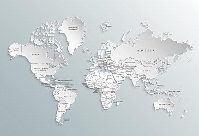 3d Mapa sveta fototapeta 1771